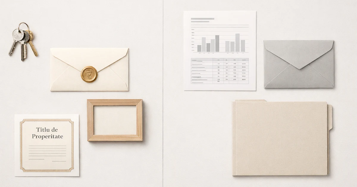 Obiecte care ilustrează bunurile moștenite și obligațiile succesorale