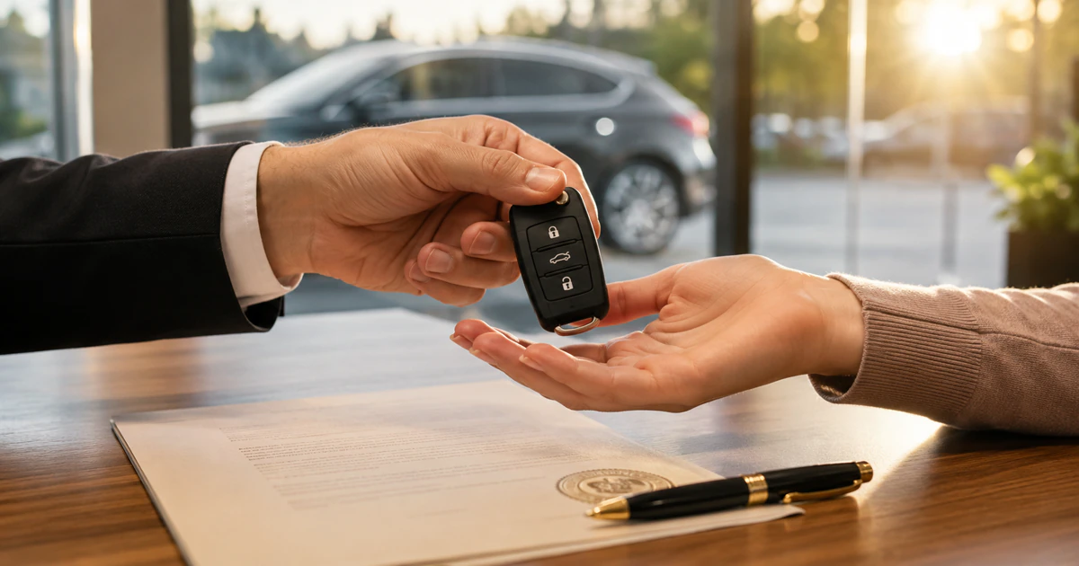 Predarea cheii unei mașini la încheierea unui contract de comodat auto