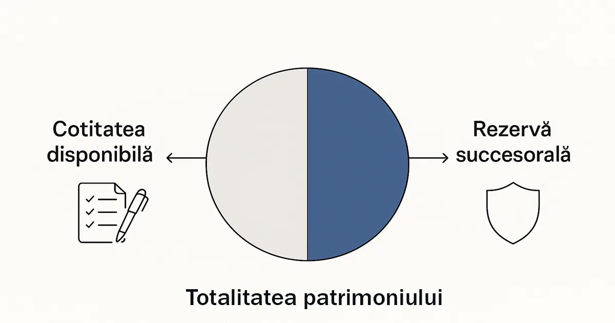 Diagramă cotitate disponibilă și rezervă succesorală