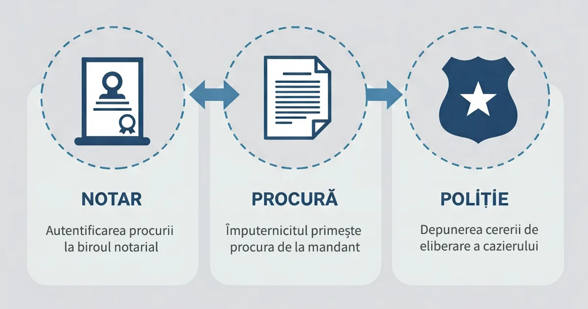Pași obținere cazier judiciar prin procură notarială